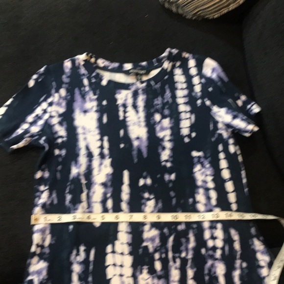 Ellen TRACY 94% Pima Cotton 6% Spandex Crew Neck Tee Shirt Dress Side Pockets-S - Picture 8 of 10